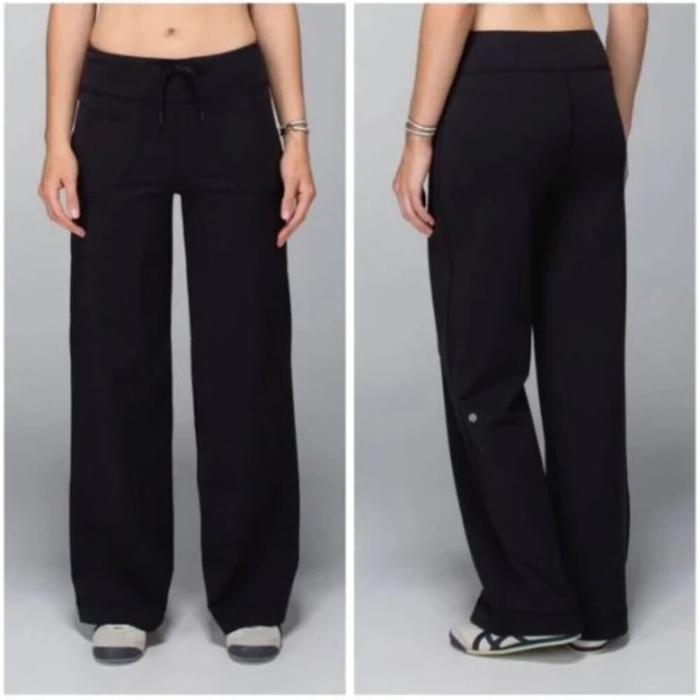 lululemon Wide Leg Yoga Still Pant 14 Black